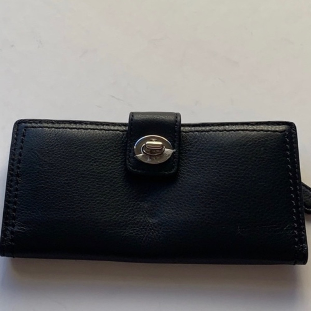 Coach black leather wallet